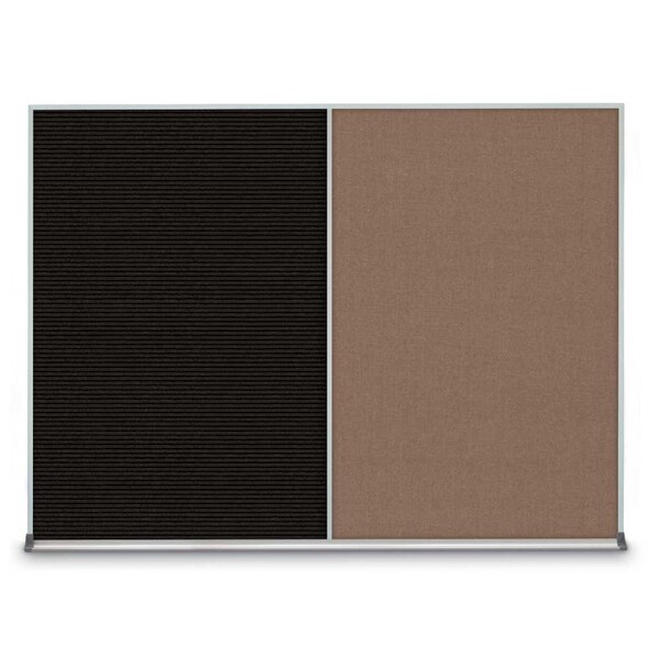 Triple Door Radius Corkboard, 72"X36", B, UV8005-BRONZE-FORBO